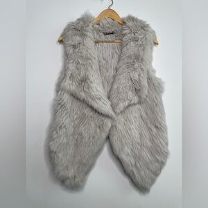 Yves Salomon Light Gray Fur Vest